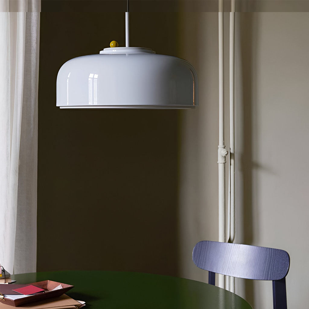 Plumb Pendant Light Grey Dining Lifestyle
