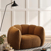 Pomera Lounge Chair Sculptural Accent Chair Boucle Brown Lifestyle
