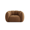 Pomera Lounge Chair Sculptural Accent Chair Boucle Brown Texture