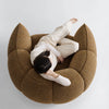 Pomera Lounge Chair Sculptural Accent Chair Boucle Close Up Top View