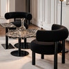 ROLO Lounge Chair Black rounded upholstered seat Lifestyle
