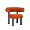 ROLO Lounge Chair Caramel rounded upholstered seat