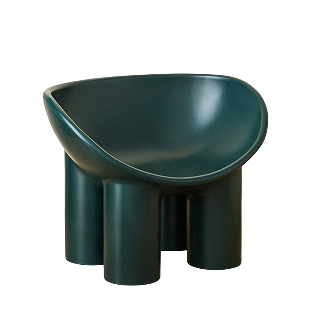 Gruby Lounge Chair in Matte Navy Green Waterproof Suitable for indoor and outdoor