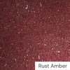 Micro-cement paint finishing on furniture and coffee table in rust amber texture