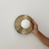 Minimalist Skina Wall Lamp Gold in 200mm Diameter