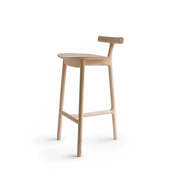 SPRUCE Counter Bar Stool in solid ash wood scandinavian minimalist dining furniture