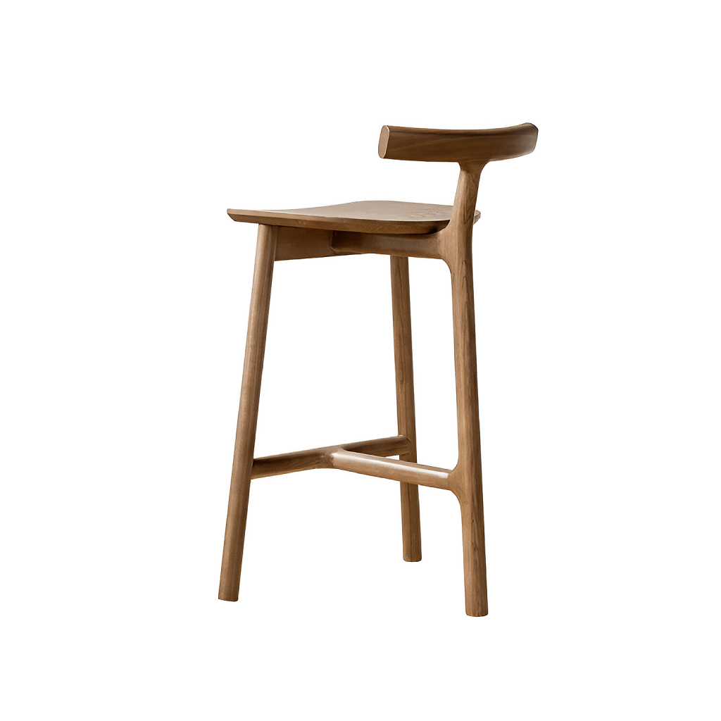 SPRUCE Bar Counter Stool in solid ash wood scandinavian minimalist furniture design