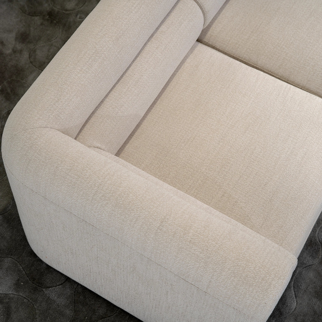 Soft edged clover modular couch with customizable comfort