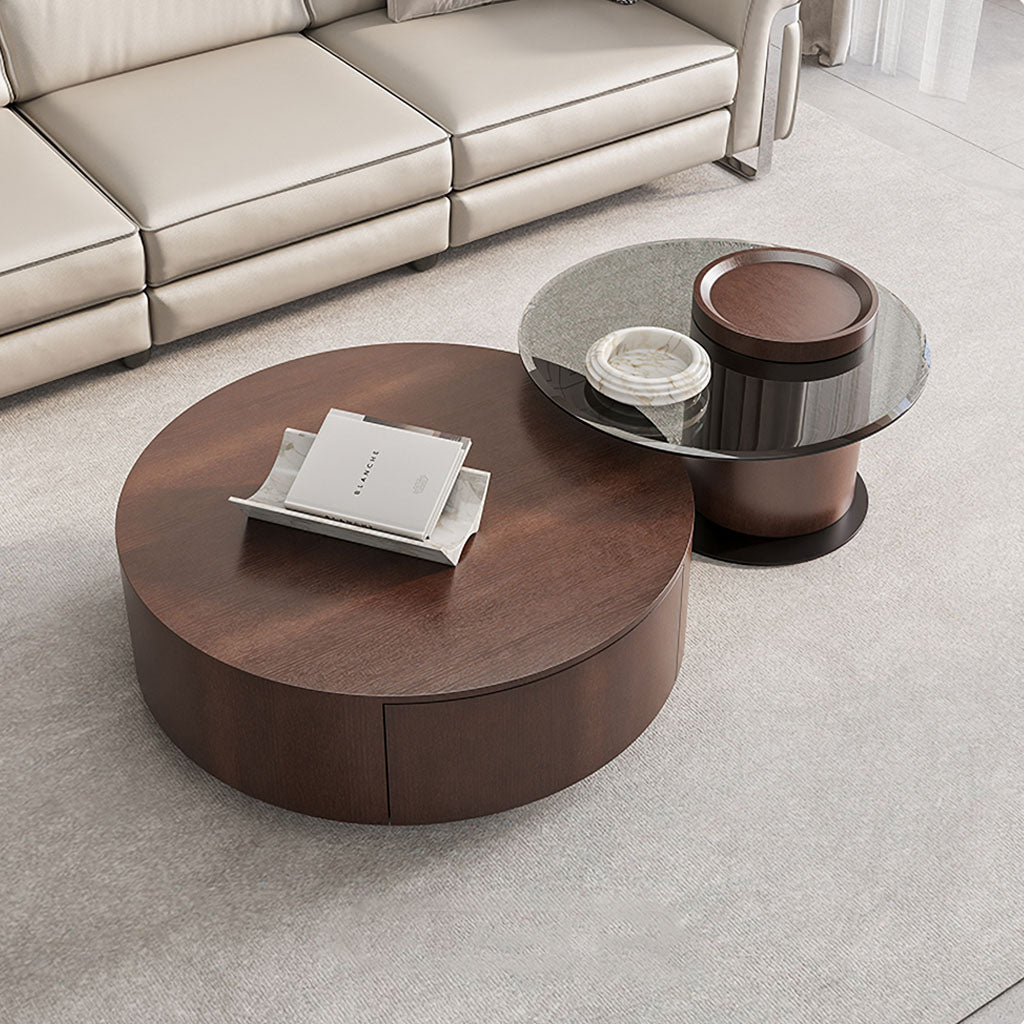 Solstice Coffee Table Set Walnut Living Lifestyle
