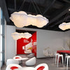 Sunderbans Pendant Light White Cloud Shape Minimal Sleek Design Gallery Display Waiting Lounge Area