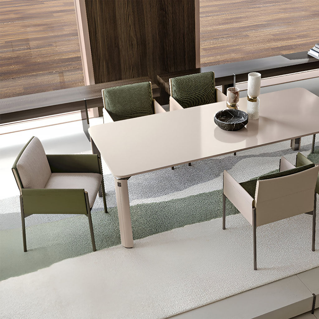 SANS contemporary olive leatherette dining chair cushion seat latest trend