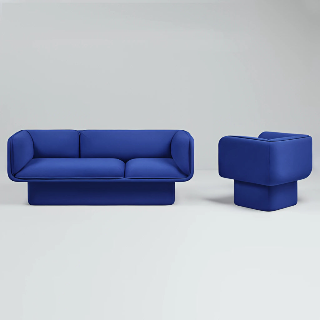 Todd Modern velvet Todd sofa with bold geometric silhouette for a striking living room statement