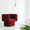 Todd Sofa Bold velvet seating with geometric shape and elevated minimalist appeal