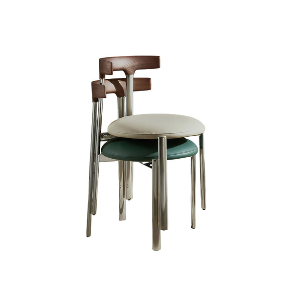 Travo-Dining Chair Black Mud Green Strong lightweight easy maintain