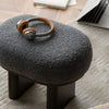 Tuffet Dressing Stylish bouclé Stool Grey Music Stand