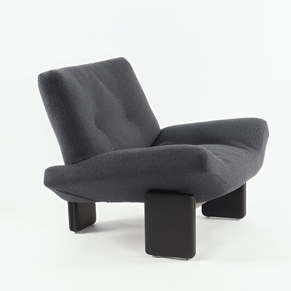 Varenne Lounge Chair Velvet Living Grey Leisure Chair