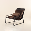 Verona Lounge Chair Steel Frame Leather Backing Plush Velvet Textured Upholstery Stylish Lounges