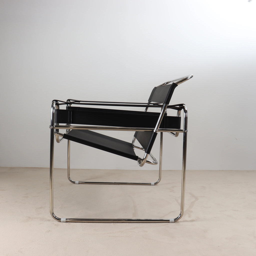 Voss Armchair Pu Leather Black Minimal