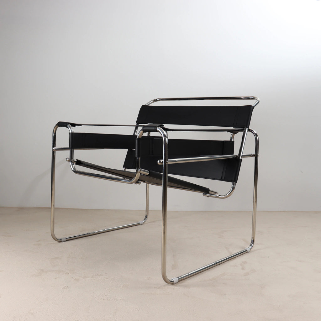Voss Armchair Pu Leather Black Modern