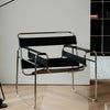 Voss Armchair Pu Leather White Geometrc Design Lifestyle