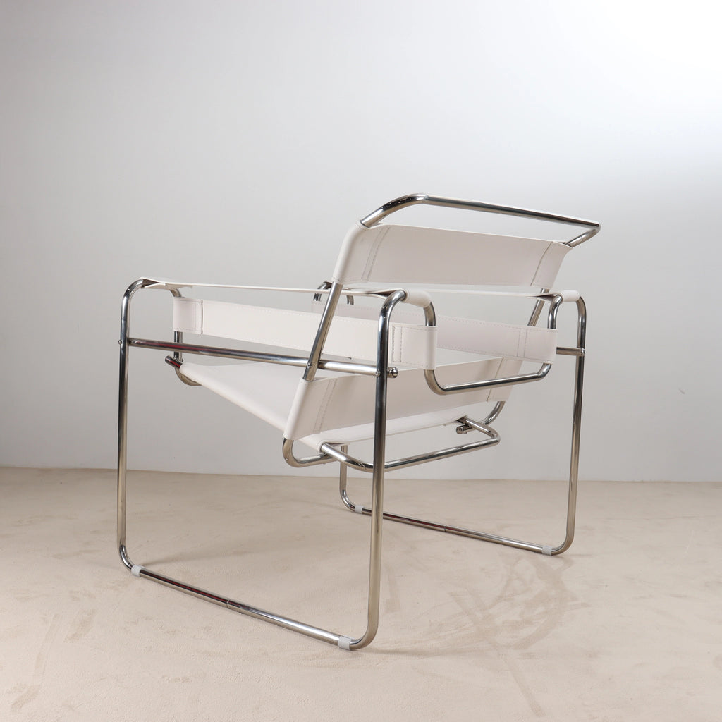Voss Armchair Pu Leather White Modern