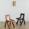Weaver Dining Chair Black And Walnut Minimal Cane Curved Back