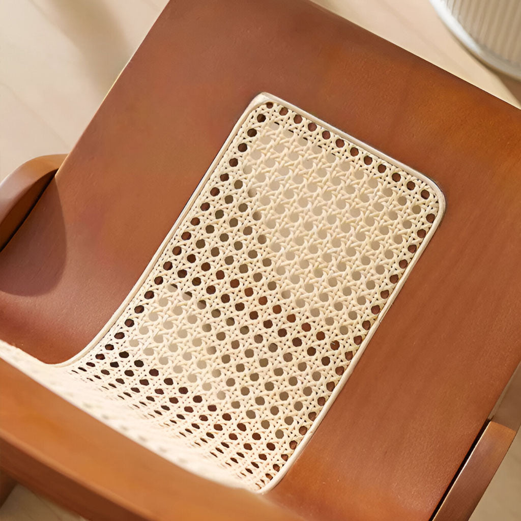 Weaver Dining Chair Walnut Minimal Cane Seat