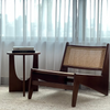 ZACHERY Lounge Chair in Walnut wood finish and cane seat