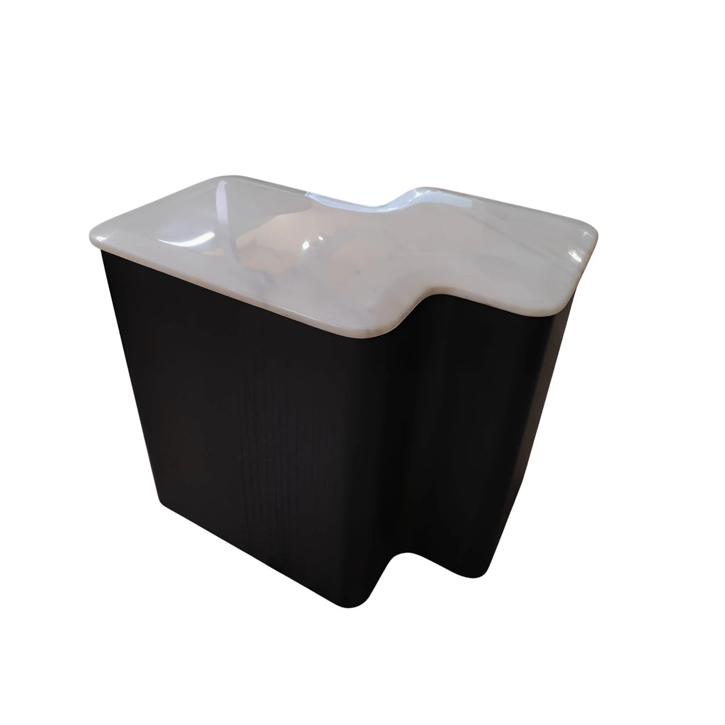 Zeno Marble Side Table Z Form Bold Geometry Gentle Curves
