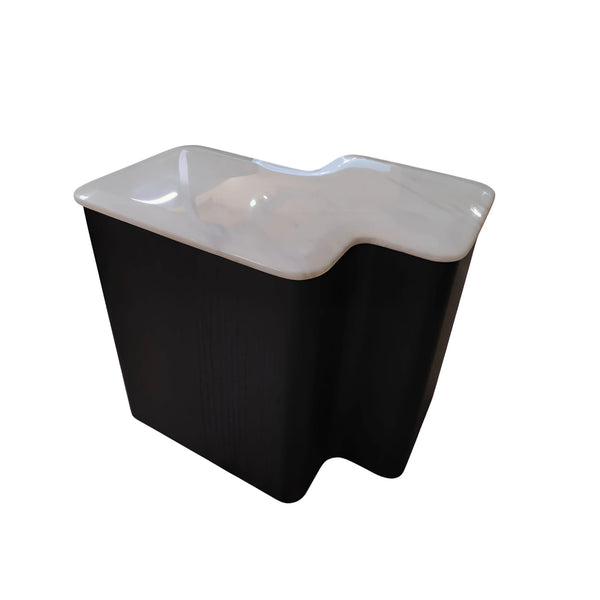 Zeno Marble Side Table Z Form Bold Geometry Gentle Curves