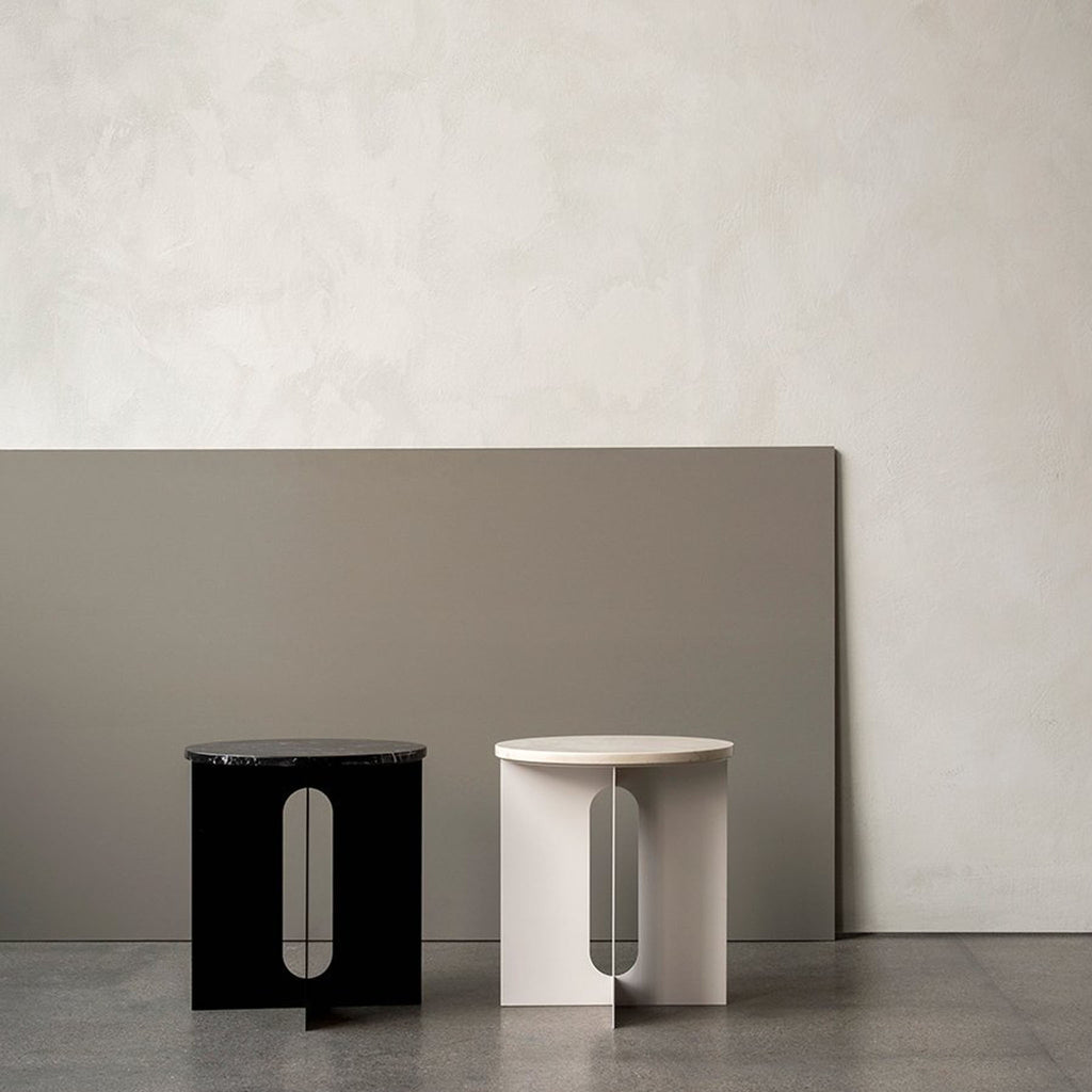 ANDROGYNE SIDE TABLE BLACK WHITE MARBLE GROUP