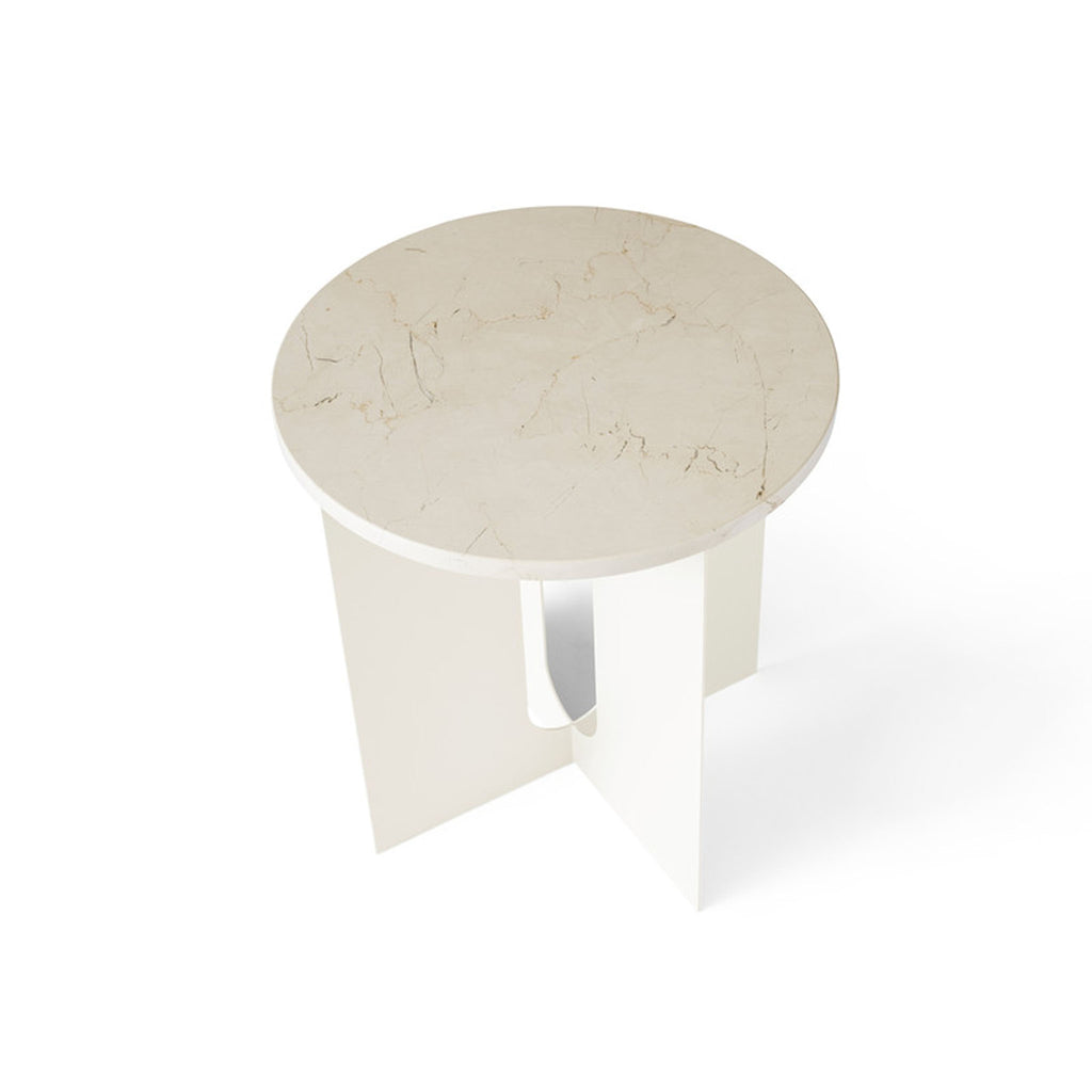 ANDROGYNE SIDE TABLE WHITE MARBLE AERIAL