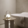 ANDROGYNE SIDE TABLE WHITE MARBLE LIFESTYLE BATHROOM