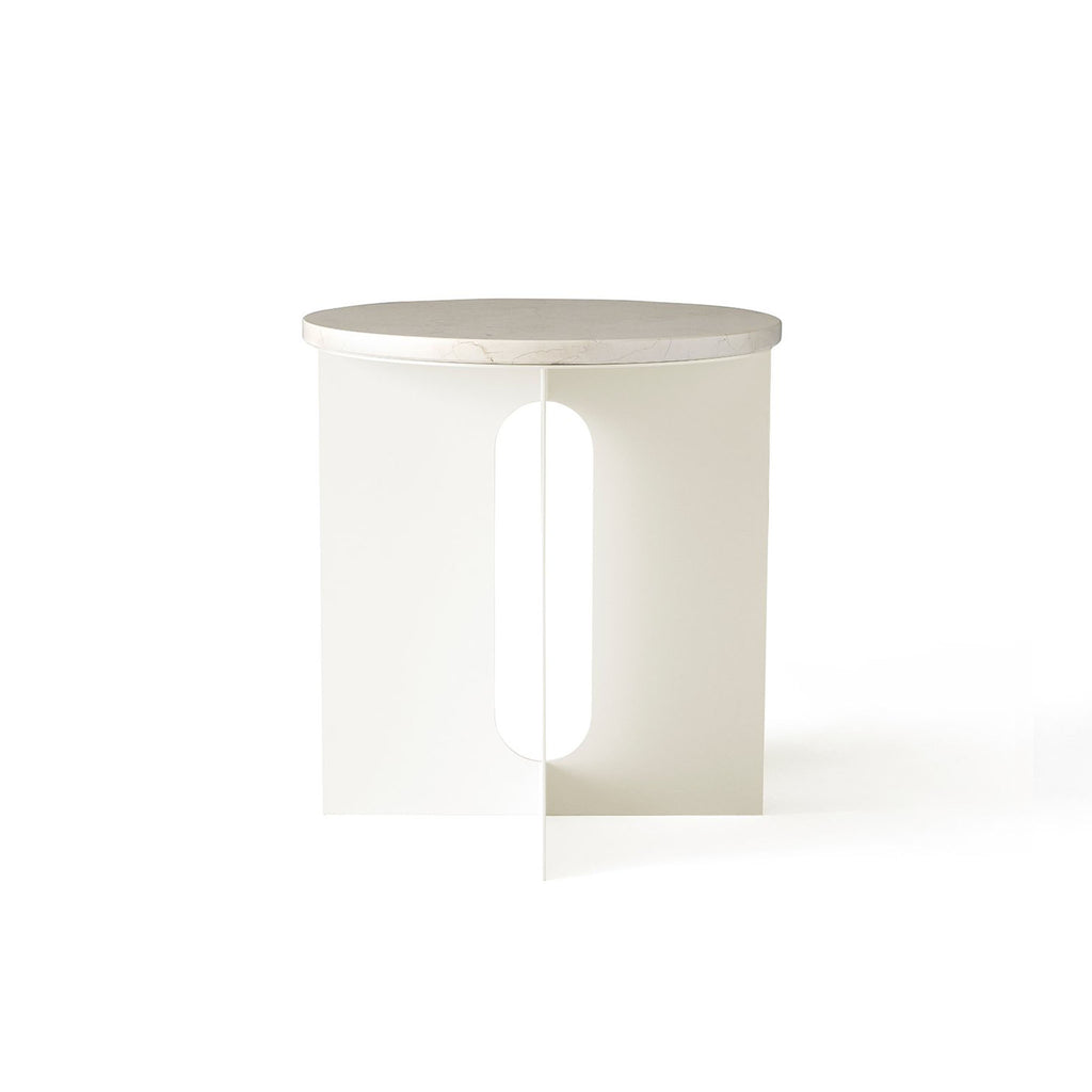 ANDROGYNE SIDE TABLE WHITE MARBLE