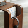 ARCHIE Wooden Side Table Walnut Storage