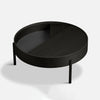 ARC Coffee Table Oak Wood Black