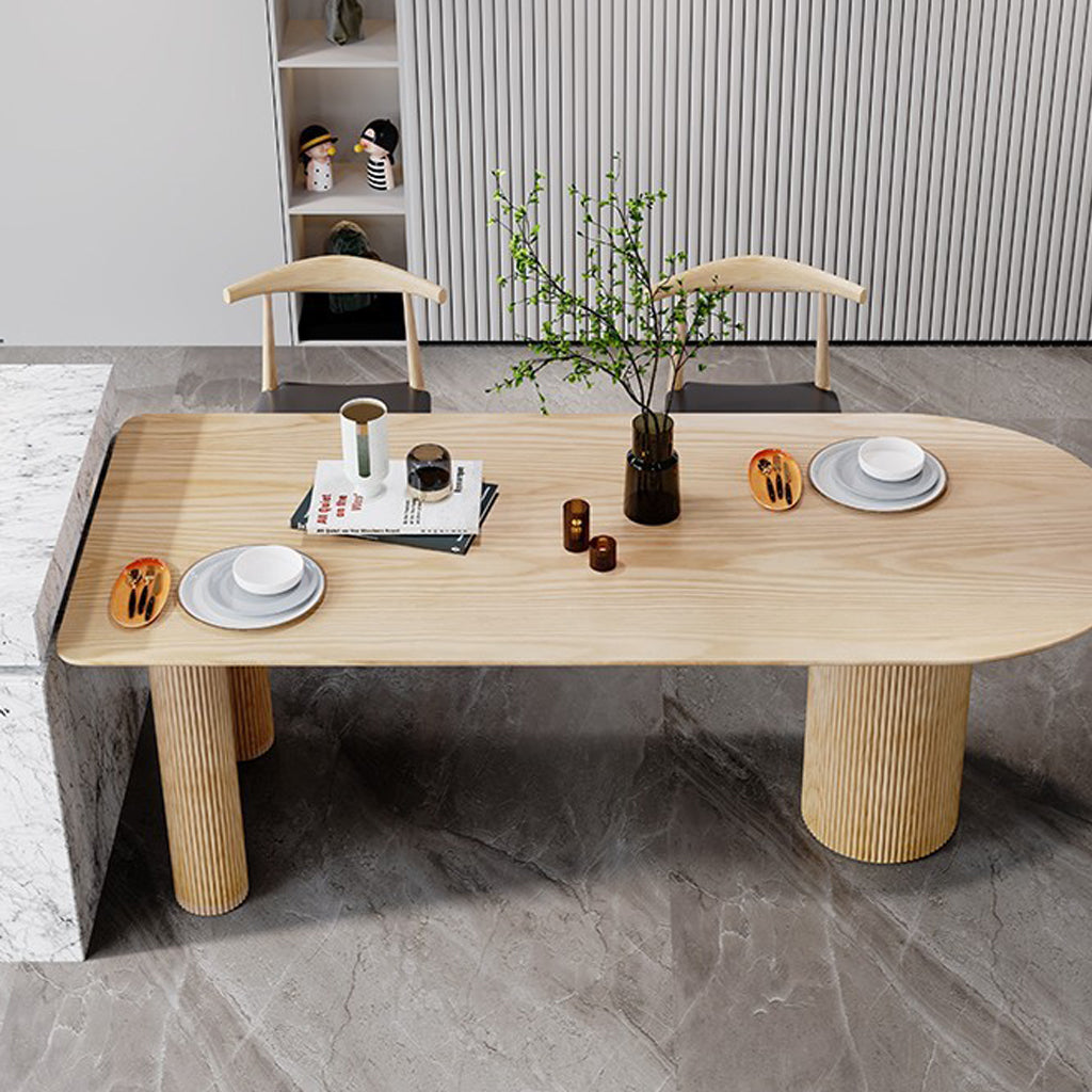 ARTO Dining Table Oak Top View