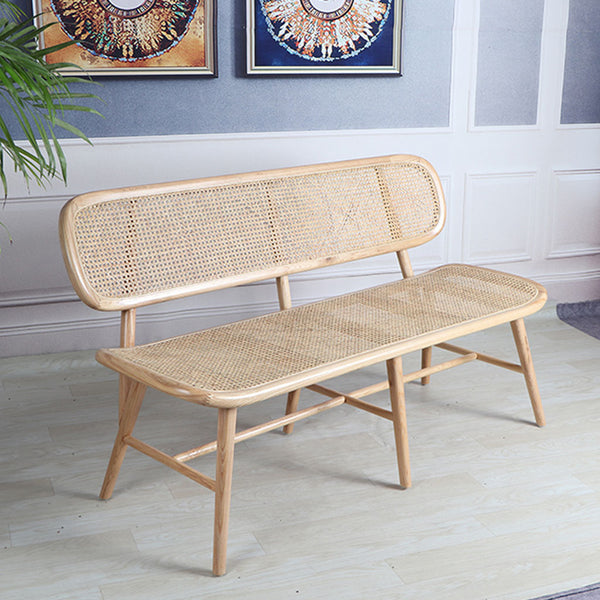 Penelope Bench Rattan Ash Wood
