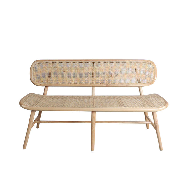 Penelope Bench Rattan Ash Wood