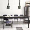 Bok Dining Table Black Solid Wood 6-Seater