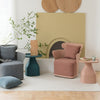 Billie Side Table Dusty Pink Dark Turquoise
