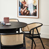 CANE 2201 Dining Wood Armchair Black Setting