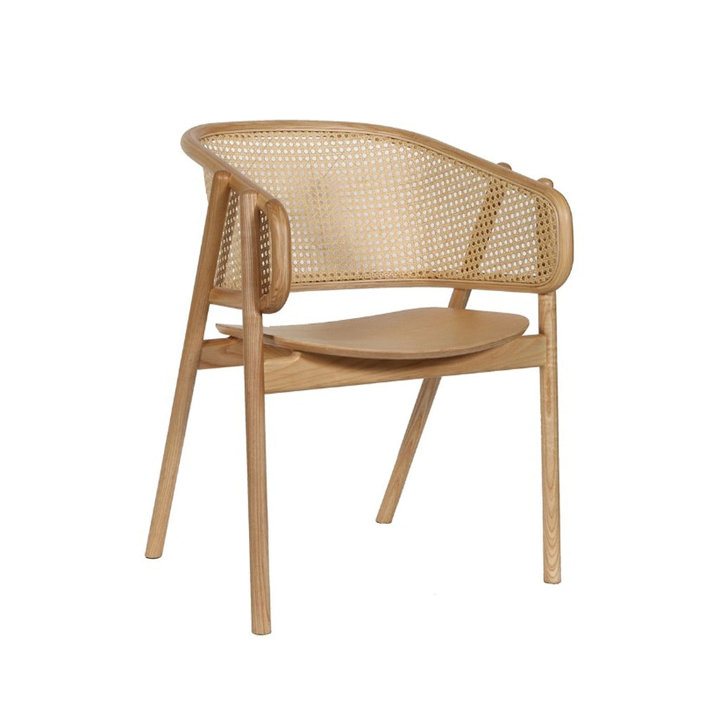 CANE 2201 Dining Wood Armchair Natural Oak Angled