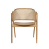 CANE 2201 Dining Wood Armchair Natural Oak Front