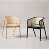 CANE 2201 Dining Wood Armchairs Pair