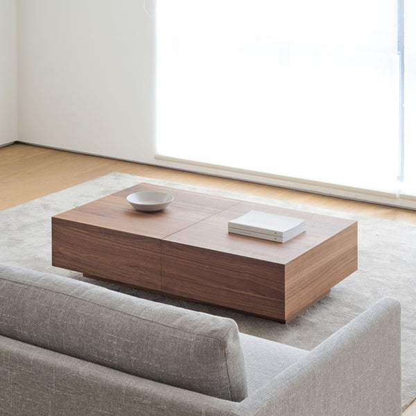 CARPE Wood Modern Coffee Table Brown Living Room