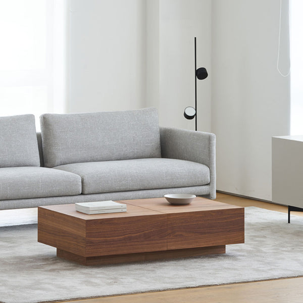 CARPE Wood Modern Coffee Table Brown Living Room