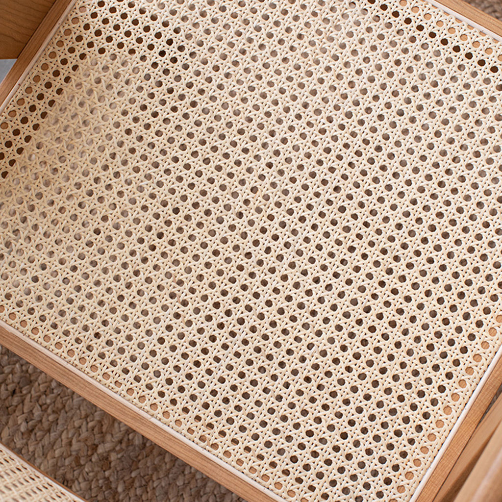 CAMDEN  ARMCHAIR OAK CANE DETAIL CLOSE UP