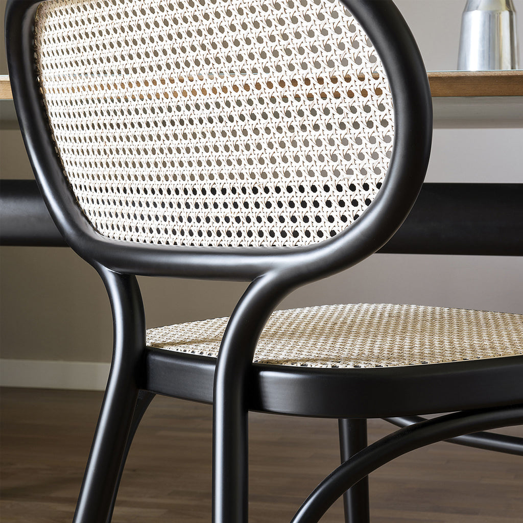 Cane 1101 Dining Chair Black Rattan