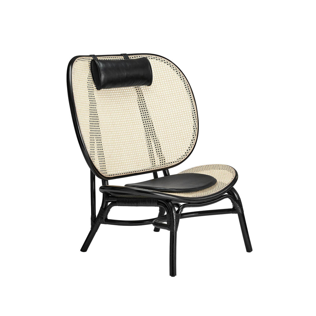 Cane 3301 Lounge Chair Black Angled